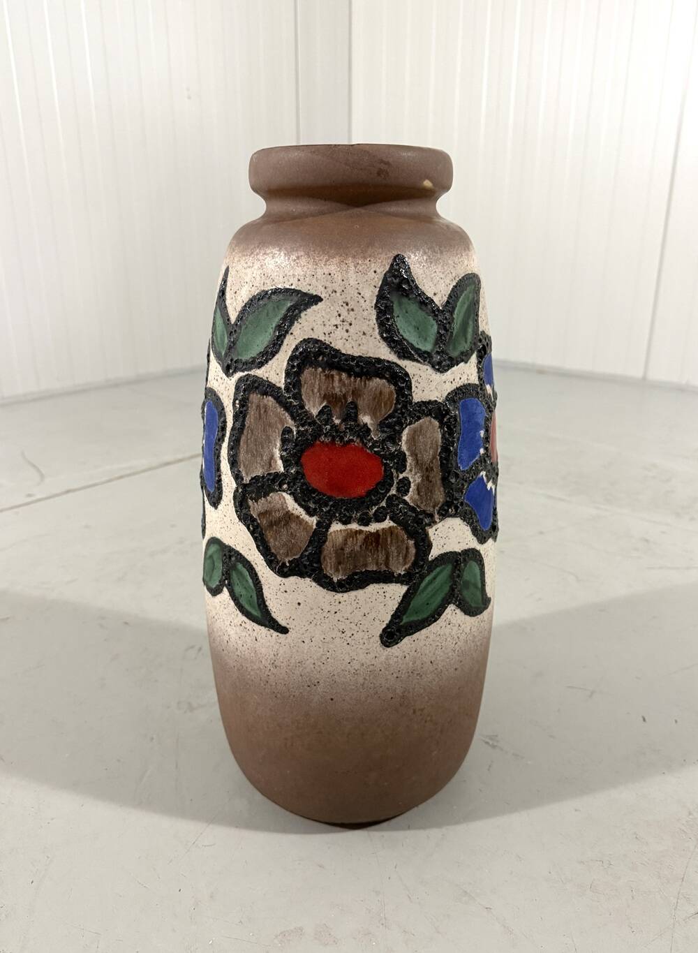 West-Germany pottery vase flowers floor vase 1960’s
