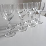 Service de 8 verres à vin en verre ciselé
