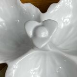 Segmented serving dish, leaf shape, porcelain, Bavaria