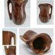 Sculptural pitcher olive wood design 60s