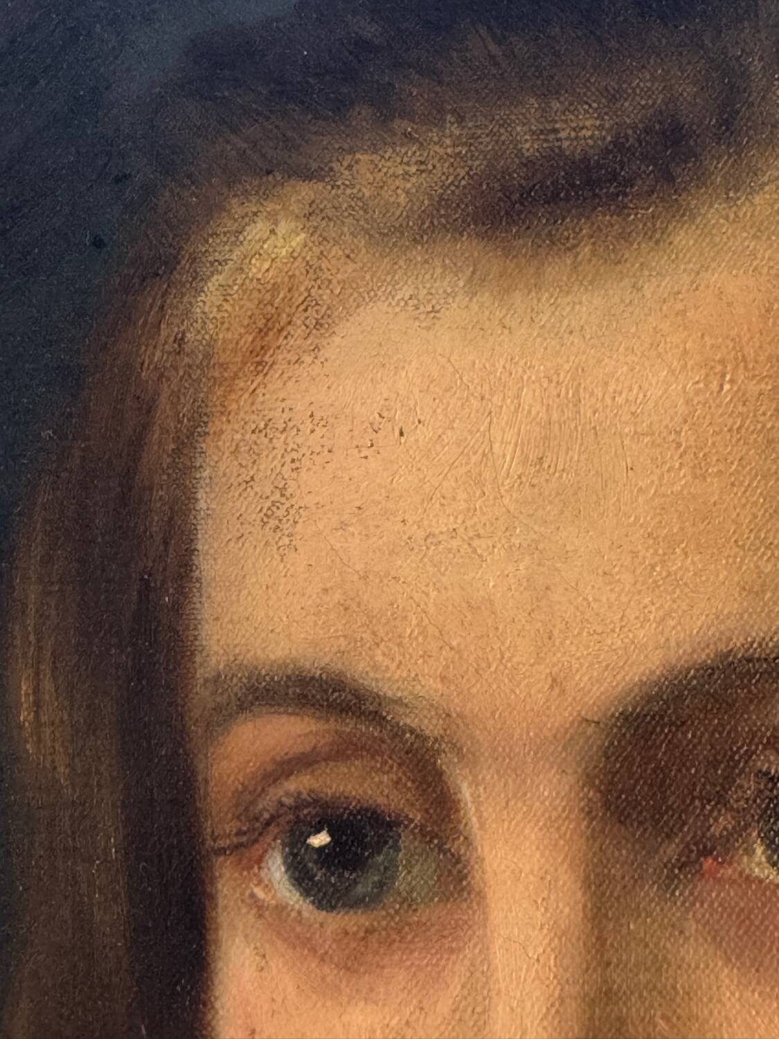 Oil on canvas portrait of a young girl, early 20th century