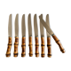 Set of 8 knives bamboo sleeves 1960