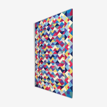 1980s Gorgeous Woolen Rug par Ottavio Missoni appelé « Pyramid. Édition limitée