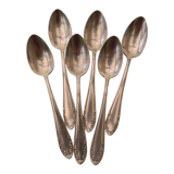 Set of 6 teaspoons in silver metal