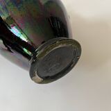 Large twisted amphora vase in glazed ceramic, Vallauris