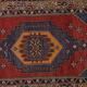 Tapis floral rouge et marron sku A32