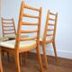 Suite of 6 vintage chairs 1960s