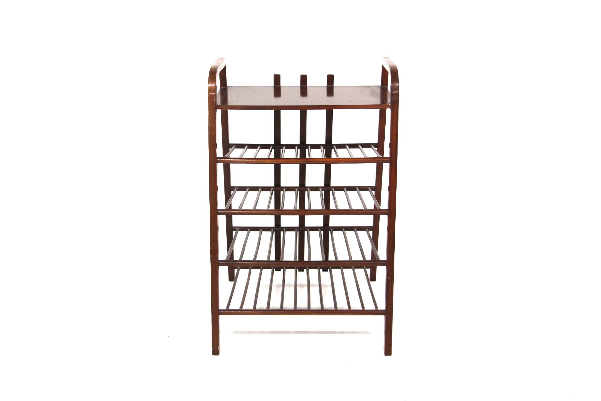 Scandinavian beech magazine rack, Sweden, 1960