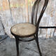 Chair bistrot style thonet dark wood & seat cannée 70s vintage #a233