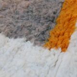 Handmade rug blue, orange, pink, gray, white 250cmx150cm colorful