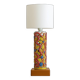 Openwork ceramic lamp base with Garden of Eden decor