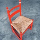 Austrian Folk Art Rush Side Chair, 1970s
