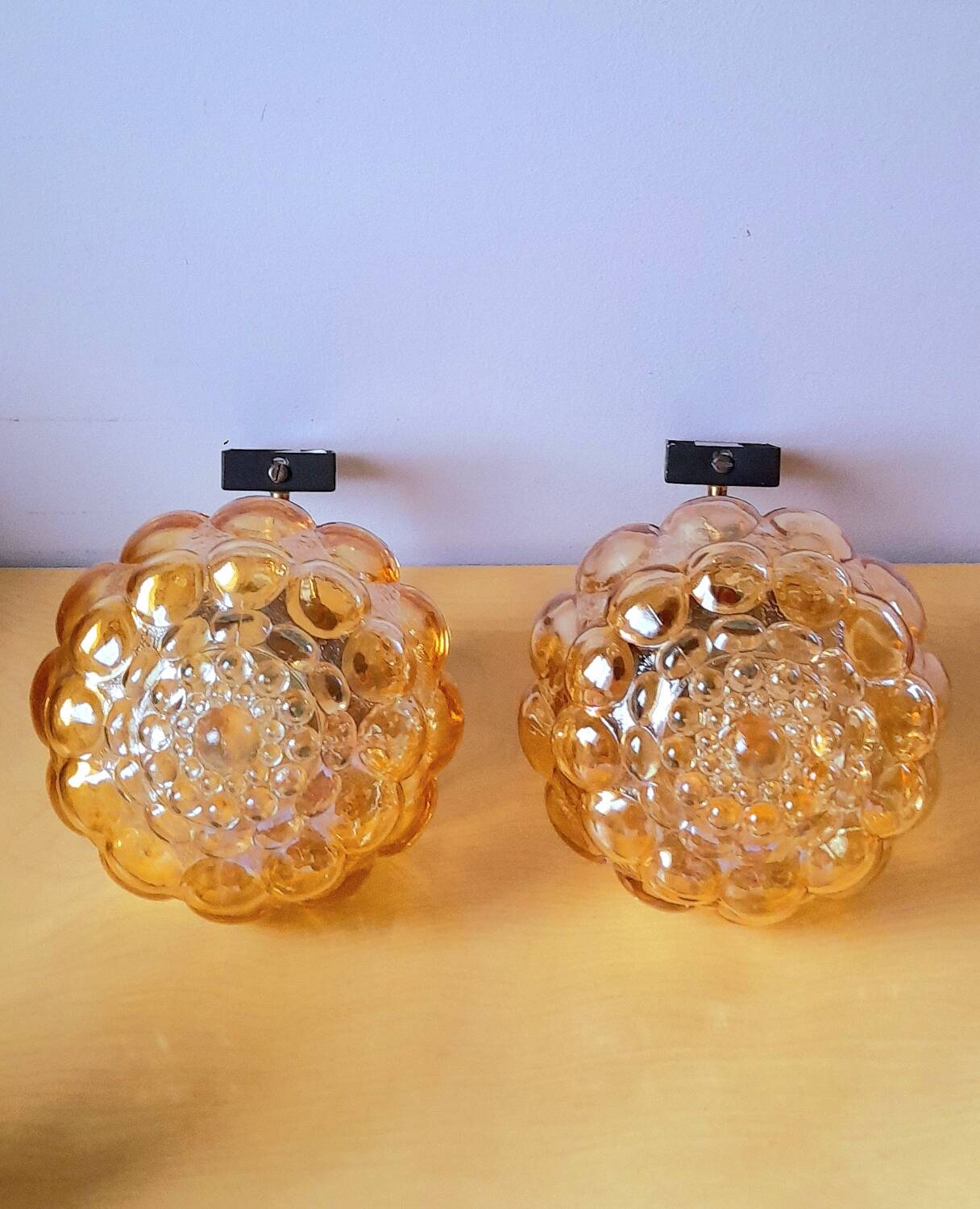 Pair of dlg Helena Tynell wall lights 70s