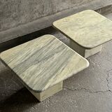 Marble nesting coffee tables, 1960s, France