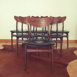 6 chairs in vintage Rio palissandre Denmark 1960 HP HANSEN MØBELINDUSTRI