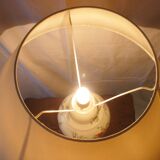 Painted porcelain lamp with flower decoration 67 cm