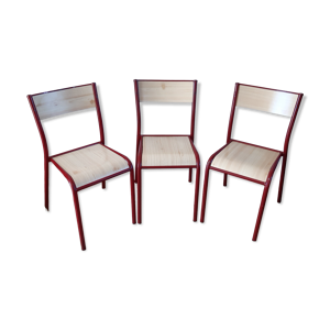 lot de 3 chaises d'école