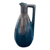 Peacock blue art deco pitcher