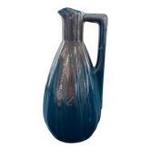 Peacock blue art deco pitcher