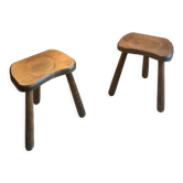 Pair of vintage tripod stools