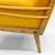 Yellow vintage armchair, Germany, 1960s, mustard velvet