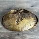 Superb antique brass tray with Art Nouveau grapes.