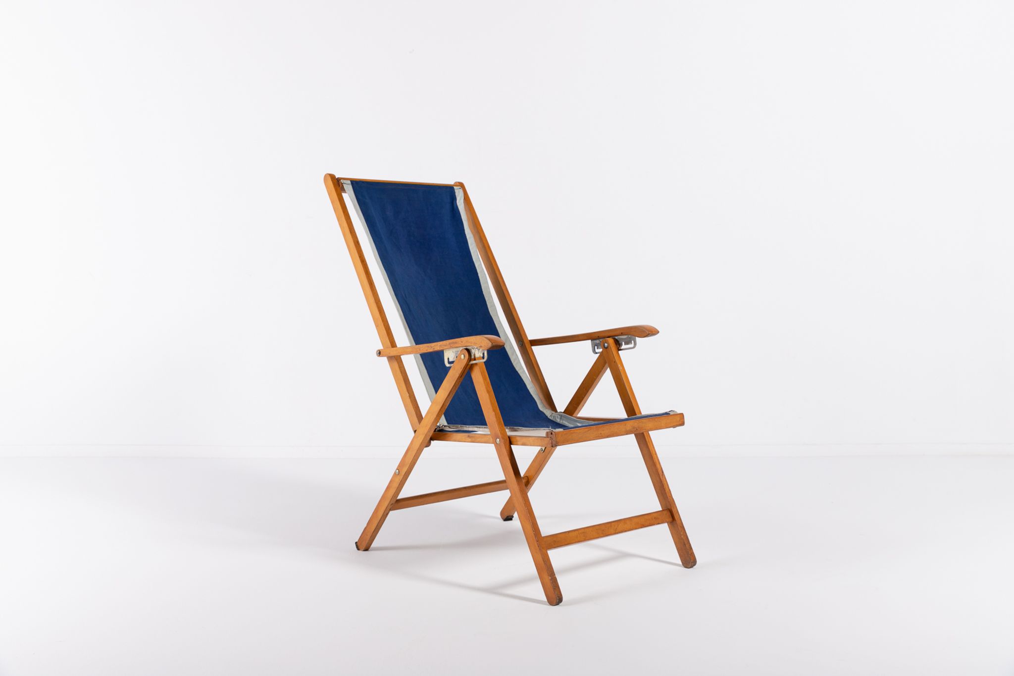Italian foldable chaise longue by Fratelli Reguitti 1960
