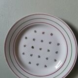 Set of 2 vintage plates geometric pattern Lunéville France
