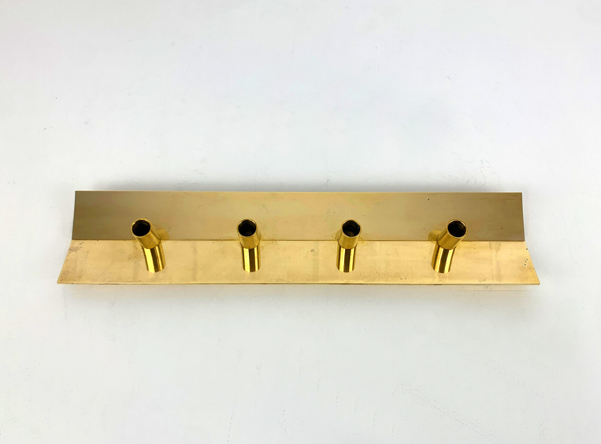 Scandinavian brass candle holder, vintage, Pierre Forsell for Skultuna, 1960