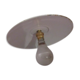 Old hanging lamp in green enamelled sheet metal