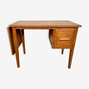 Desk in chene periode art deco abating and 1 drawer