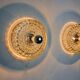 Pair of Space-age wall lights by Peill & Putzler, blown Murano glass, Germany, 1970