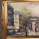 After Renée Wilsson: Oil on canvas The Arc de Triomphe in Paris circa 1980