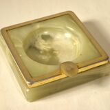 Onyx and gold metal ashtray