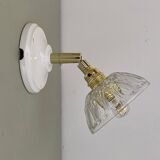 Vintage moulded glass lampshade - tableware collection -