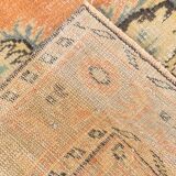 6x9 Vintage Pale Orange Oushak Handmade Vintage Rug, 176x260 Cm