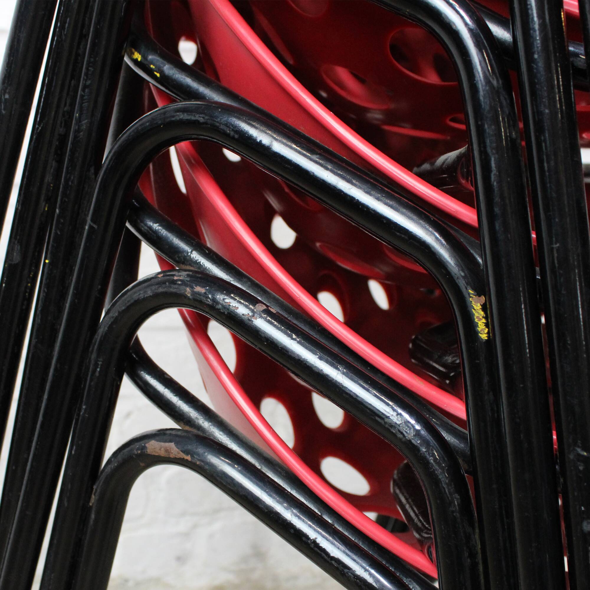 Set of 6 "Deauville" chairs by Pierre Guariche for Meurop