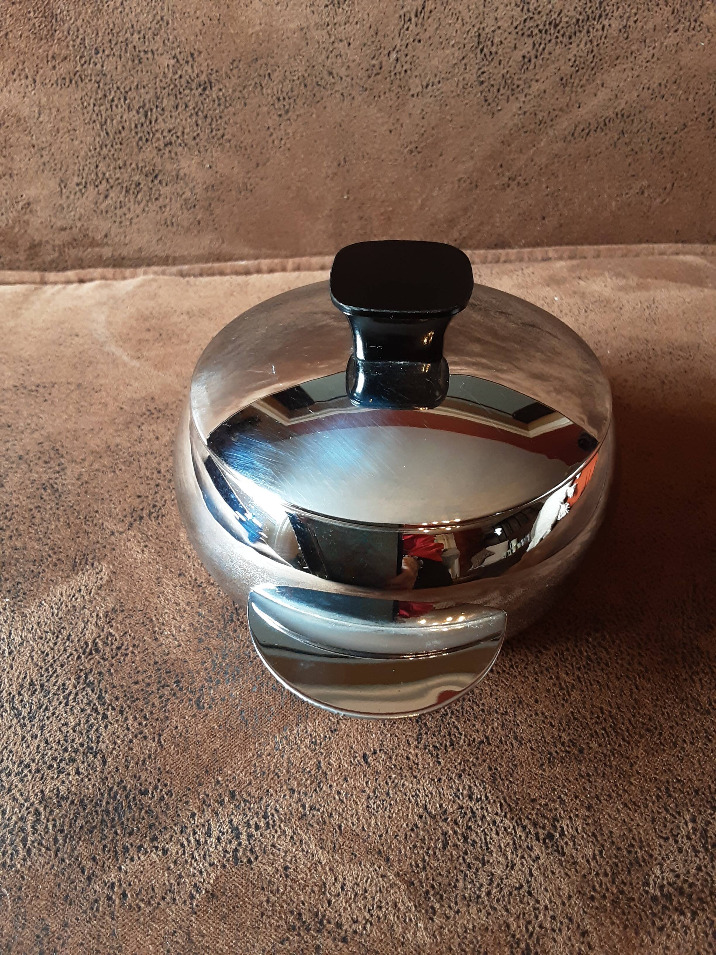 Vintage metal sugar bowl