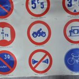 Old driving school poster highway code collection deco garage workshop