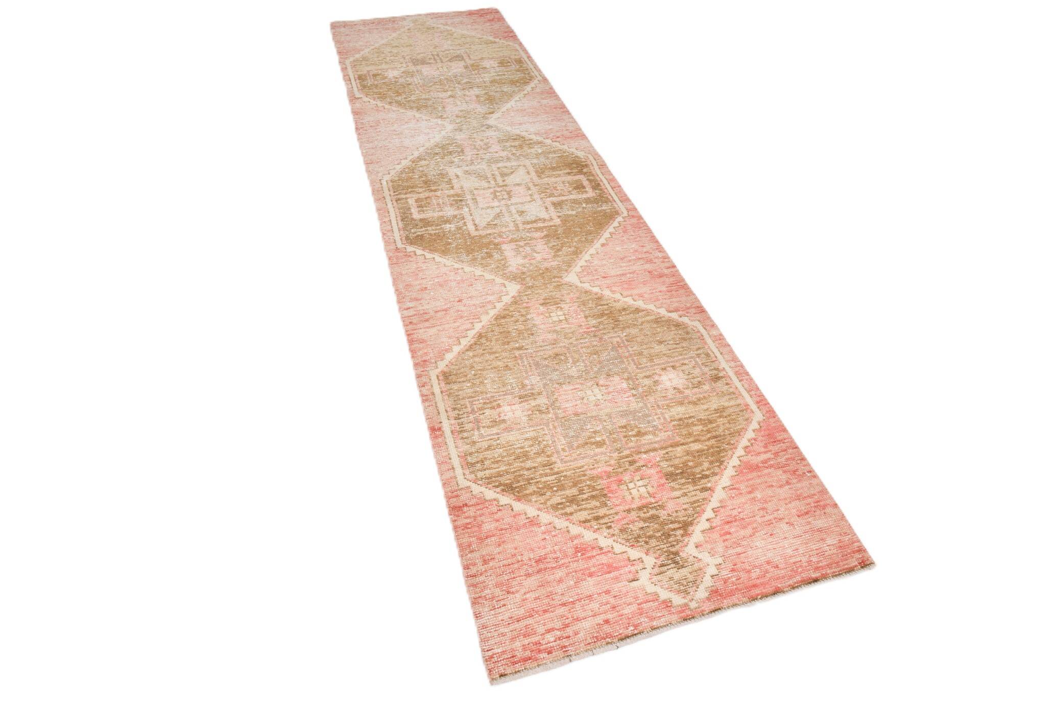 Mid Century Turkish Vintage Runner Rug, 86x325Cm