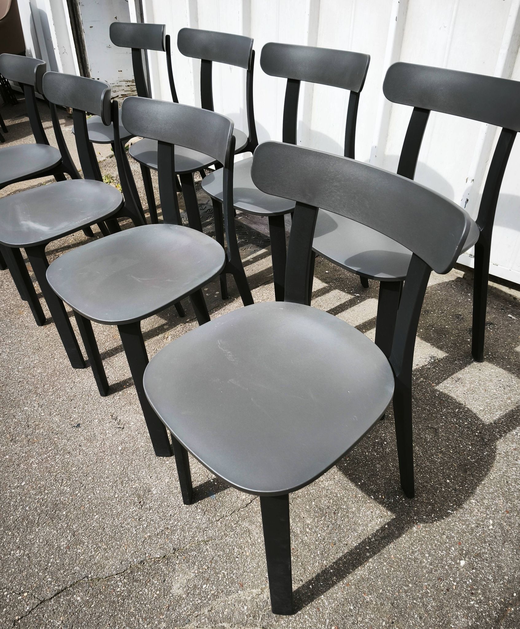 Suite de 8 chaises All Plastic Chair, Vitra
