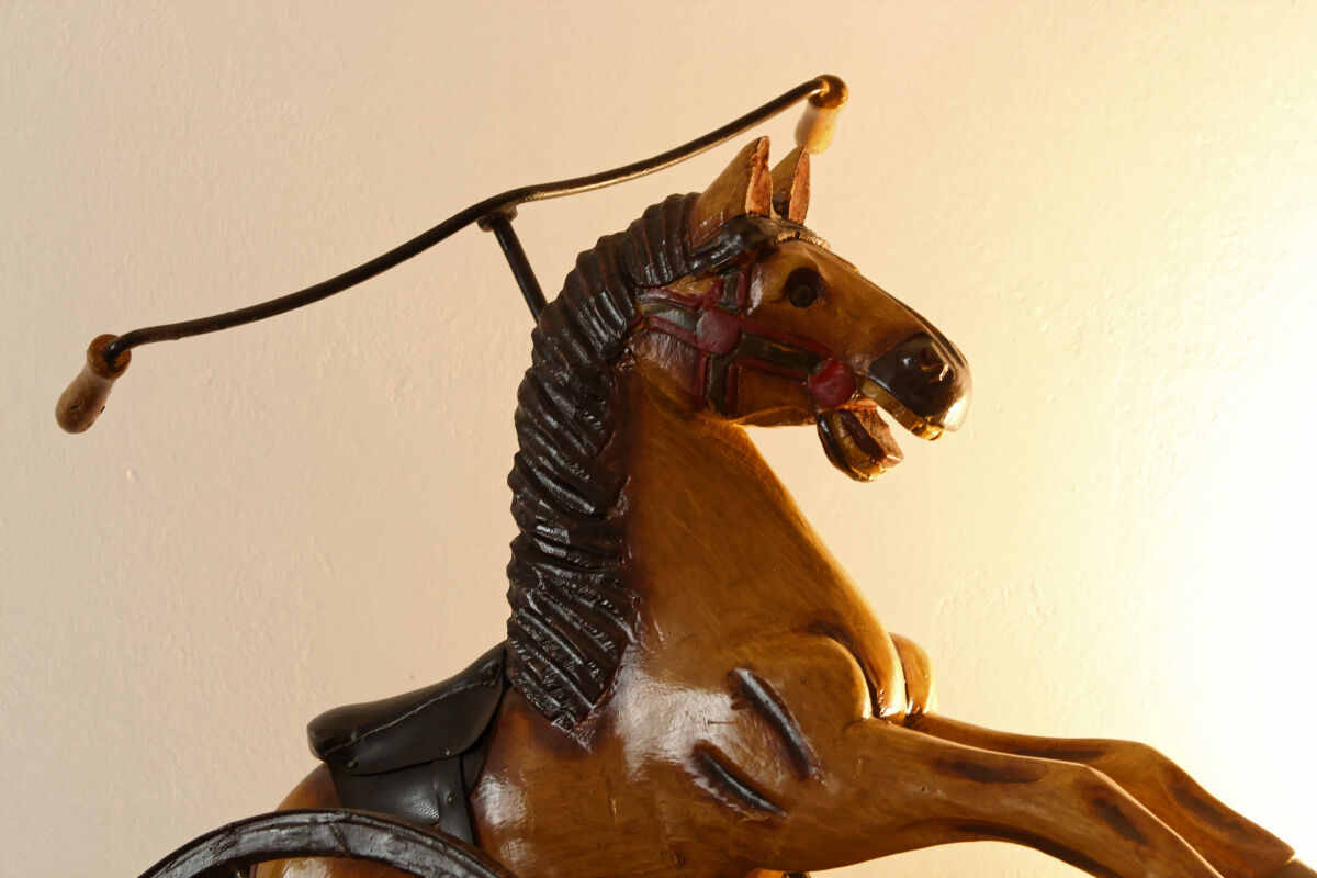 Old miniature horse tricycle