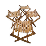 Bamboo folding stool