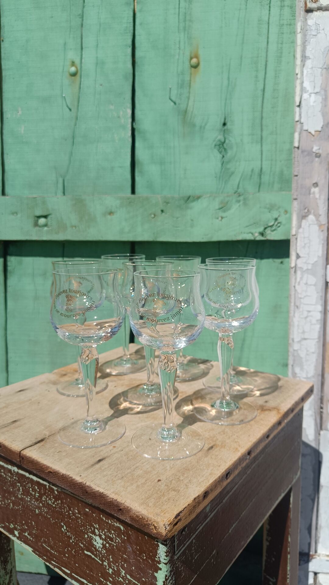 Chinon Rabelaisian glasses – Touraine – vintage glassware
