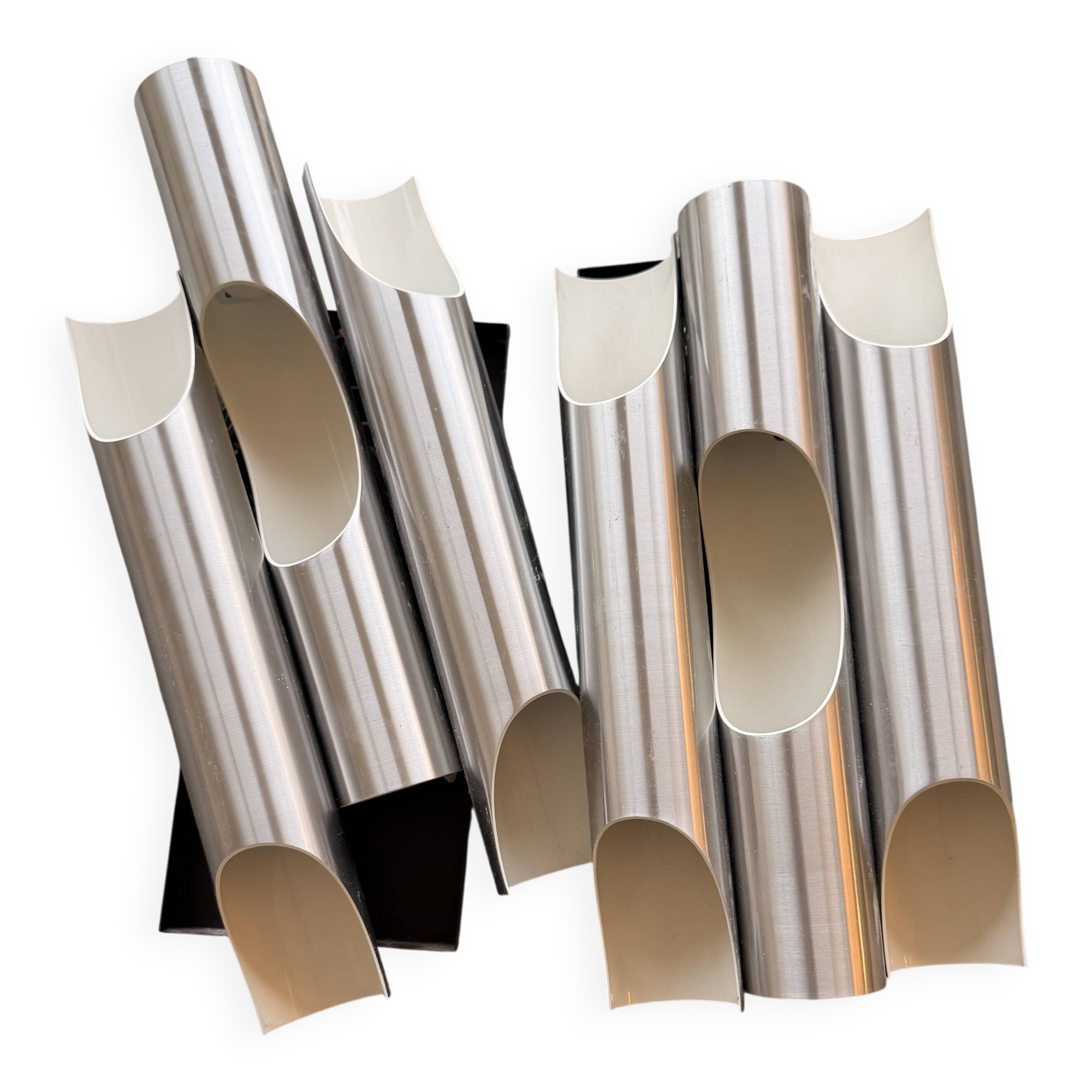 Chrome cylindrical appliques Fuga by Maija Liisa Komulainen for Raak 60s