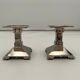 Art Deco Nickel-Plated Bronze Candlesticks, France, 1930, Set of 2