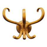 Porte manteau patère murale en bois courbé perroquet vintage