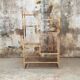 Vintage glazed brass shelf