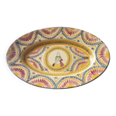 Plat ovale Henriot Quimper Art Déco