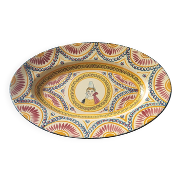 Oval plate Henriot Quimper Art Deco